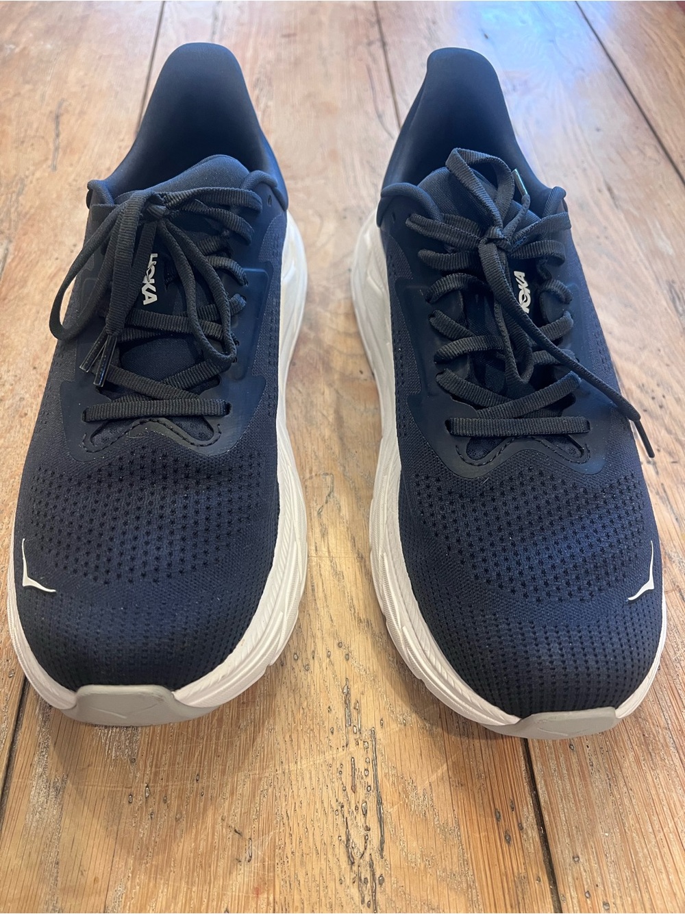 Hoka Men's Navy and White Athletic Running Shoes 9.5